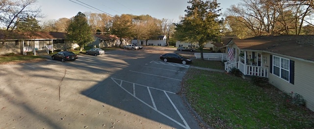 A neighborhood street in Valley Vista Village