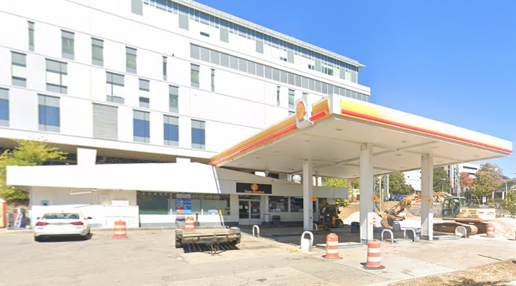 The Shell gas station property at 2001 Cumberland Avenue